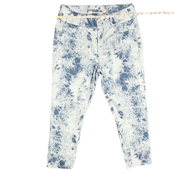 Seven7 Women's Sz 10 High Waist Bleach Wash Tie Dye Jeans Y2K Streetwear Denim - Picture 4 of 15